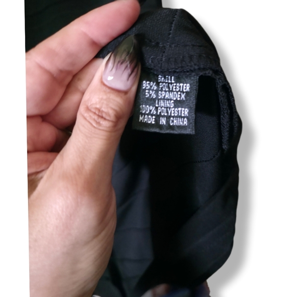 Adrianna Papell Size Large Black Elegant V-Neck Dress - Picture 4 of 5